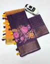 MG 571 Linen Digital Printed Fancy Surat Saree Wholesale Market